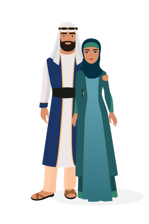 Roupa árabe tradicional  Ilustração