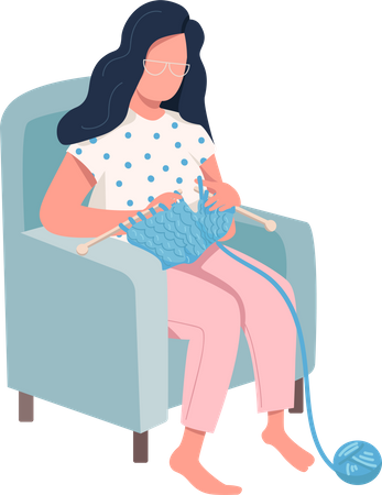 Roupa de tricô para menina  Ilustração