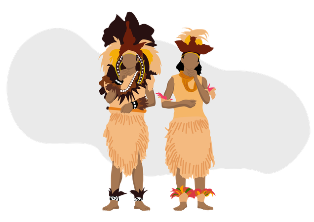 Roupas de Papua  Ilustração