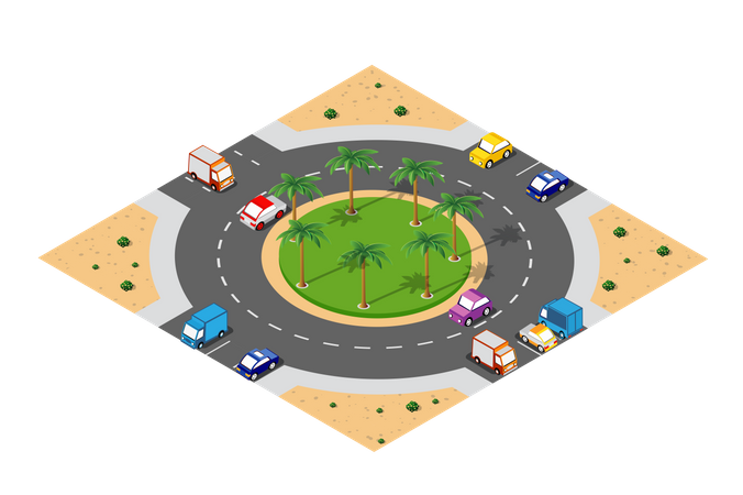 Route de la ville  Illustration