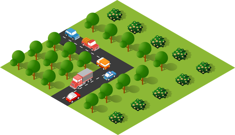 Route de la ville  Illustration