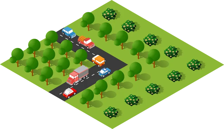 Route de la ville  Illustration