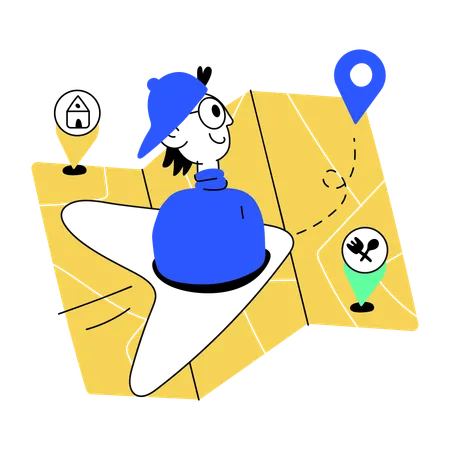 Route navigation  Illustration