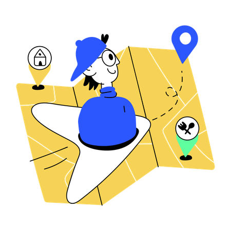 Route navigation  Illustration