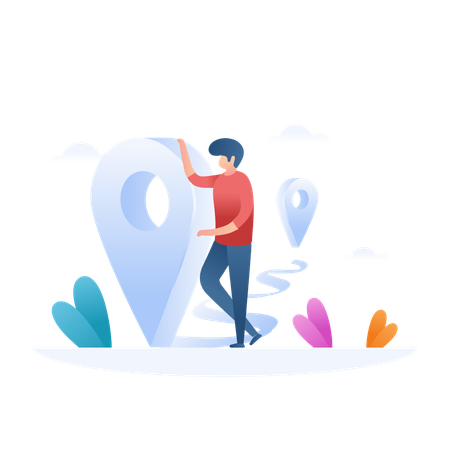 Route to shopping store  Illustration