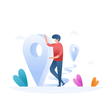 Route to shopping store  Illustration
