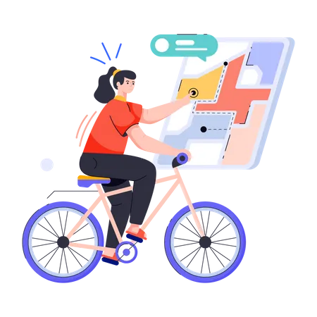 Route Tracking  Illustration