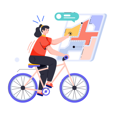 Route Tracking  Illustration