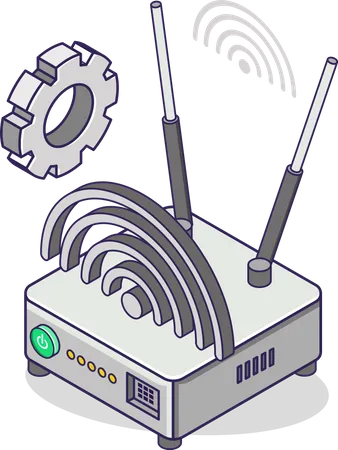 Router for wifi signal Illustration