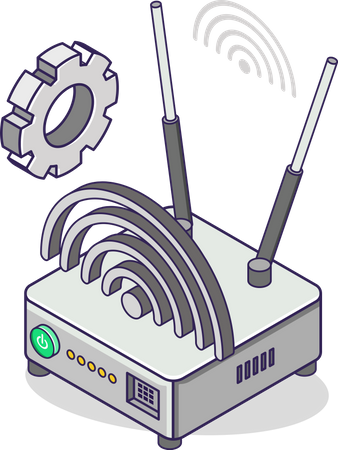 Router for wifi signal  Illustration