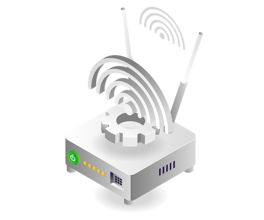 Router for wifi signal  Illustration