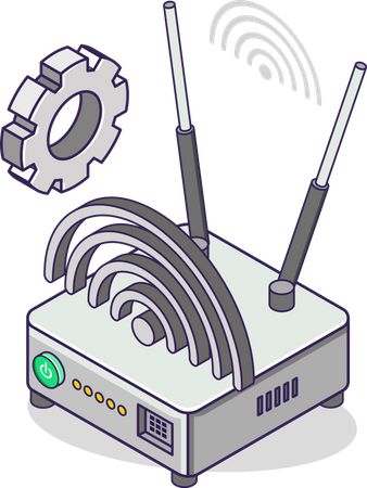 Router for wifi signal  Illustration