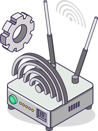 Router für WLAN-Signal  Illustration
