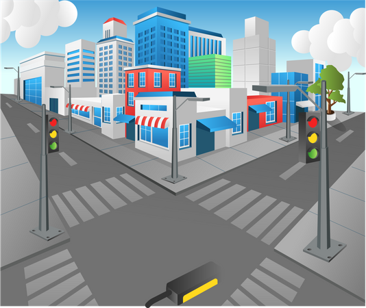 Routes de la ville  Illustration