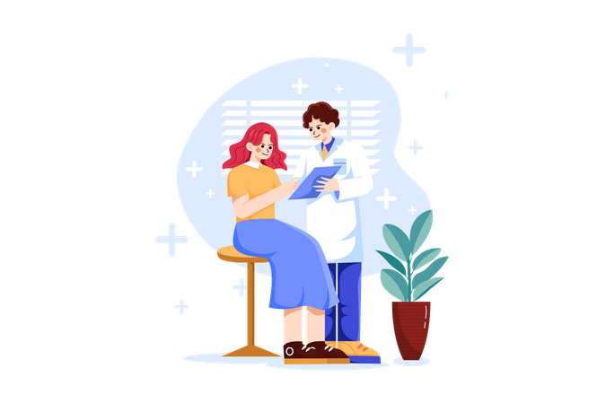 Routine health checkup  Illustration