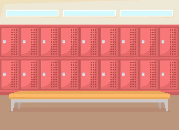 Row of school lockers Illustration