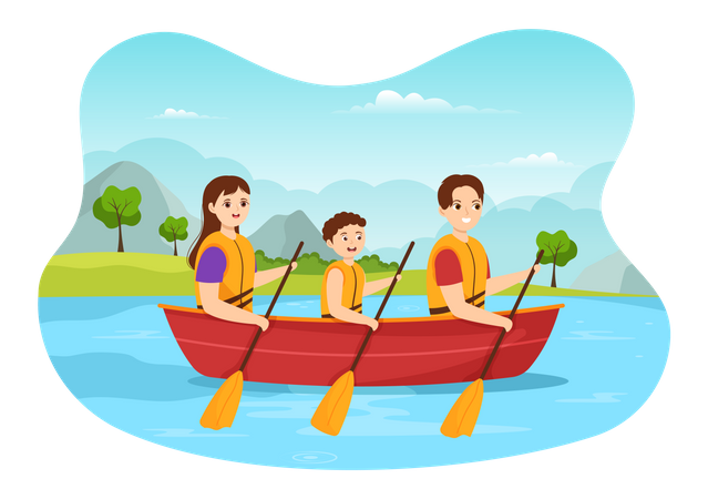 Rowing Sport Illustration