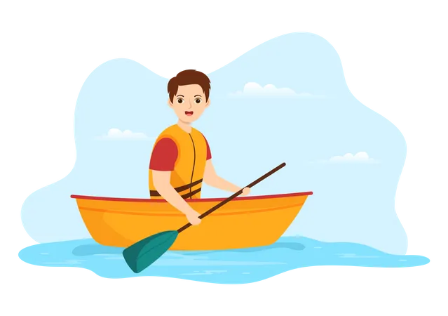 Rowing Sport Illustration