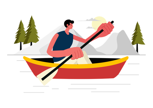 Rowing Sport Illustration  Illustration