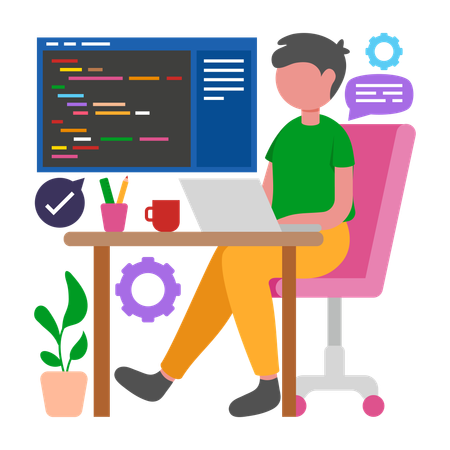 RPA Developer  Illustration