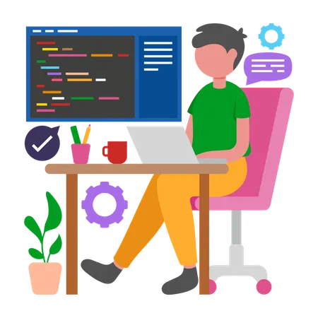 RPA Developer  Illustration