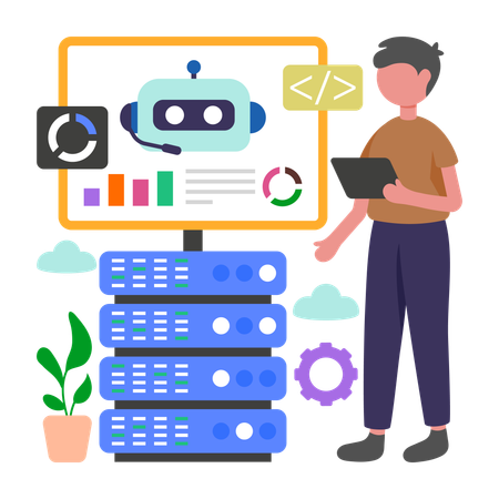RPA in Cloud Computing  Illustration