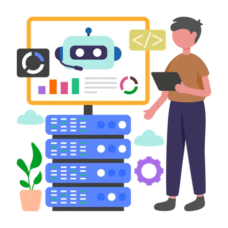 RPA in Cloud Computing  Illustration
