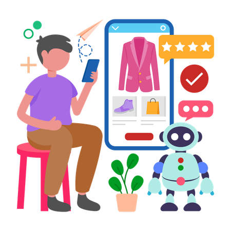 EコマースにおけるRPA  イラスト