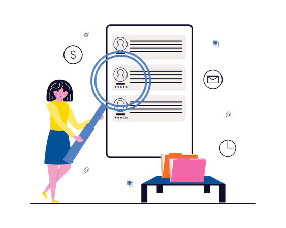 RRHH buscando empleado  Illustration