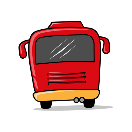 Rückseite des Busses  Illustration