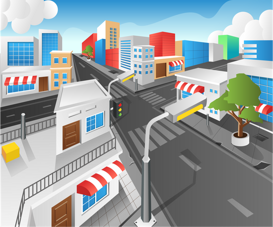 Rue de la ville  Illustration