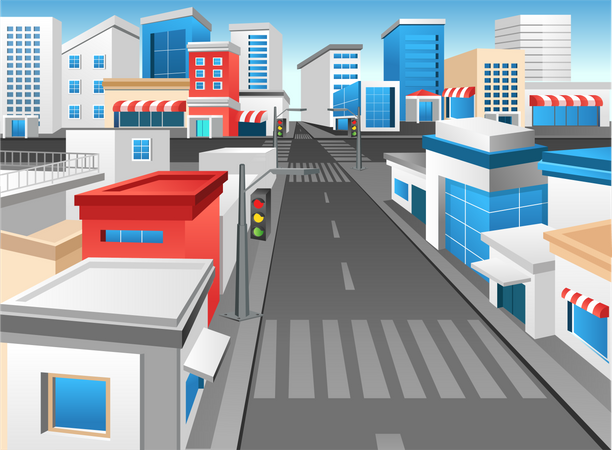 Rue de la ville  Illustration