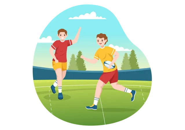 Rugby match  Illustration