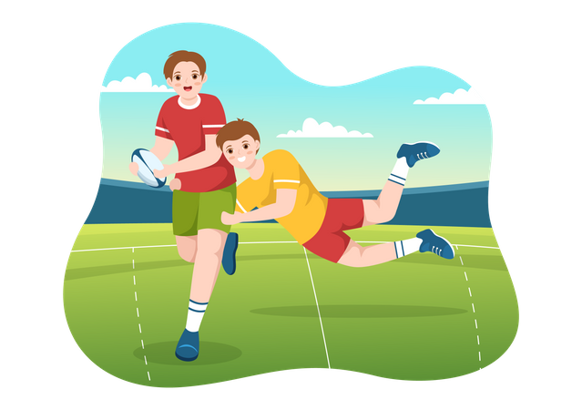 Rugby match  Illustration