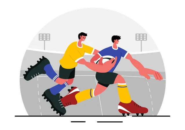 Rugby Match  Illustration