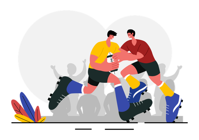 Rugby Match  Illustration