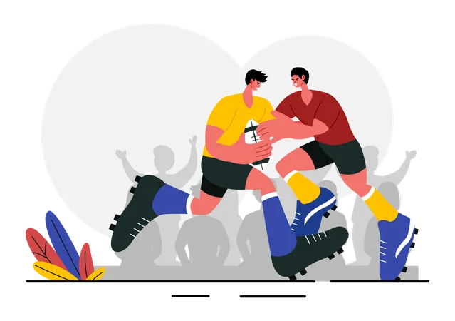 Rugby Match  Illustration