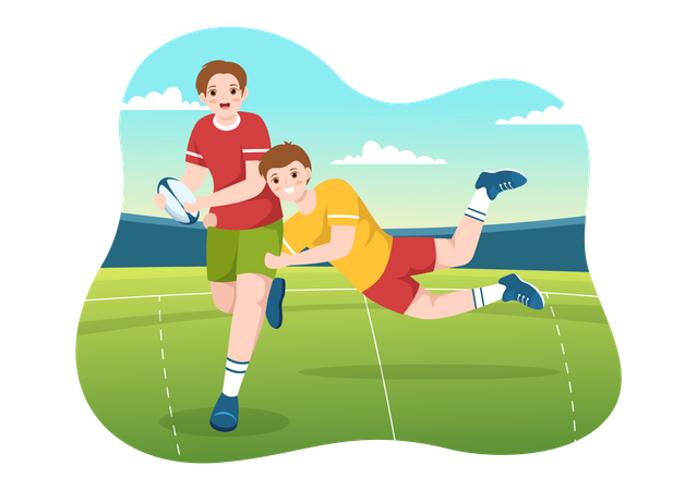 Rugby match  일러스트레이션