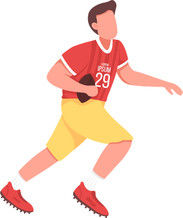 Rugby player Illustration