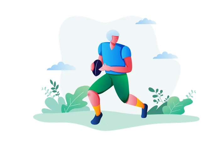 Rugby Player Illustration