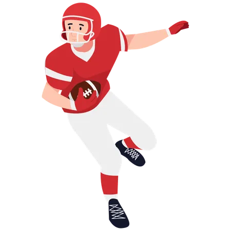 Rugby Player Dodging Opponent  Illustration