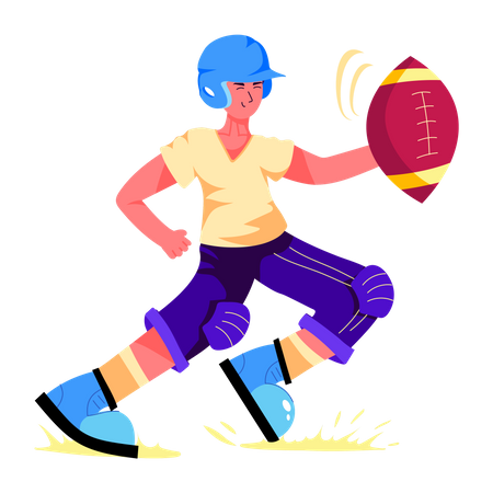 Rugby Player  Illustration