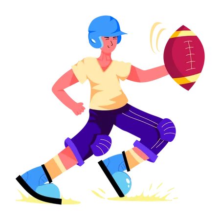 Rugby Player  Illustration