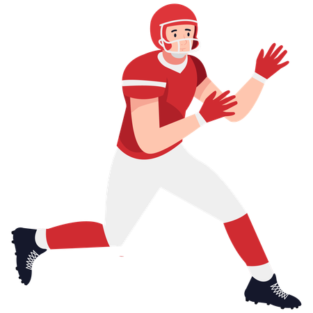 ラグビーレシーバーのランニングルート  イラスト