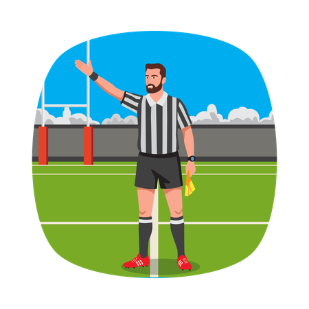Rugby Referee Signaling  Illustration