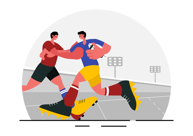 Rugby Spiel  Illustration