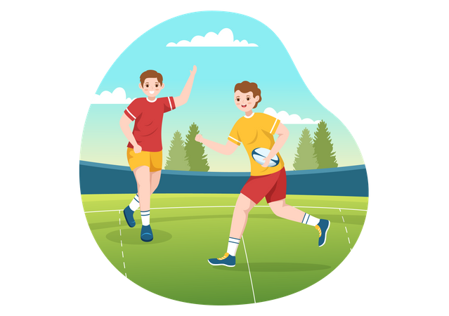 Rugby Spiel  Illustration