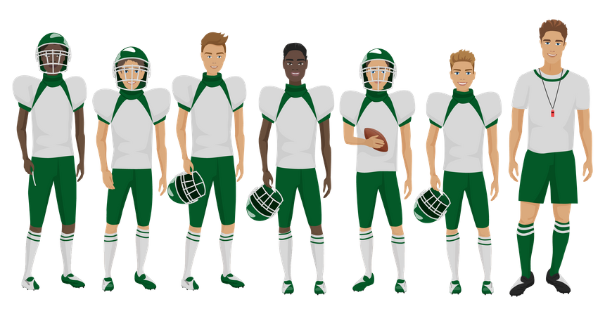 Rugby-Team  Illustration