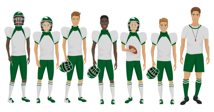 Rugby team  Illustration