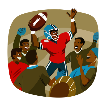 Touchdown de rugby  Illustration